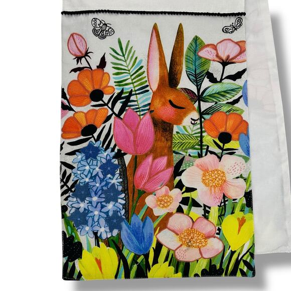 Pier 1 Imports Floral Easter Bunny Rabbit Table Runner 13 X 72 - Picture 2 of 6